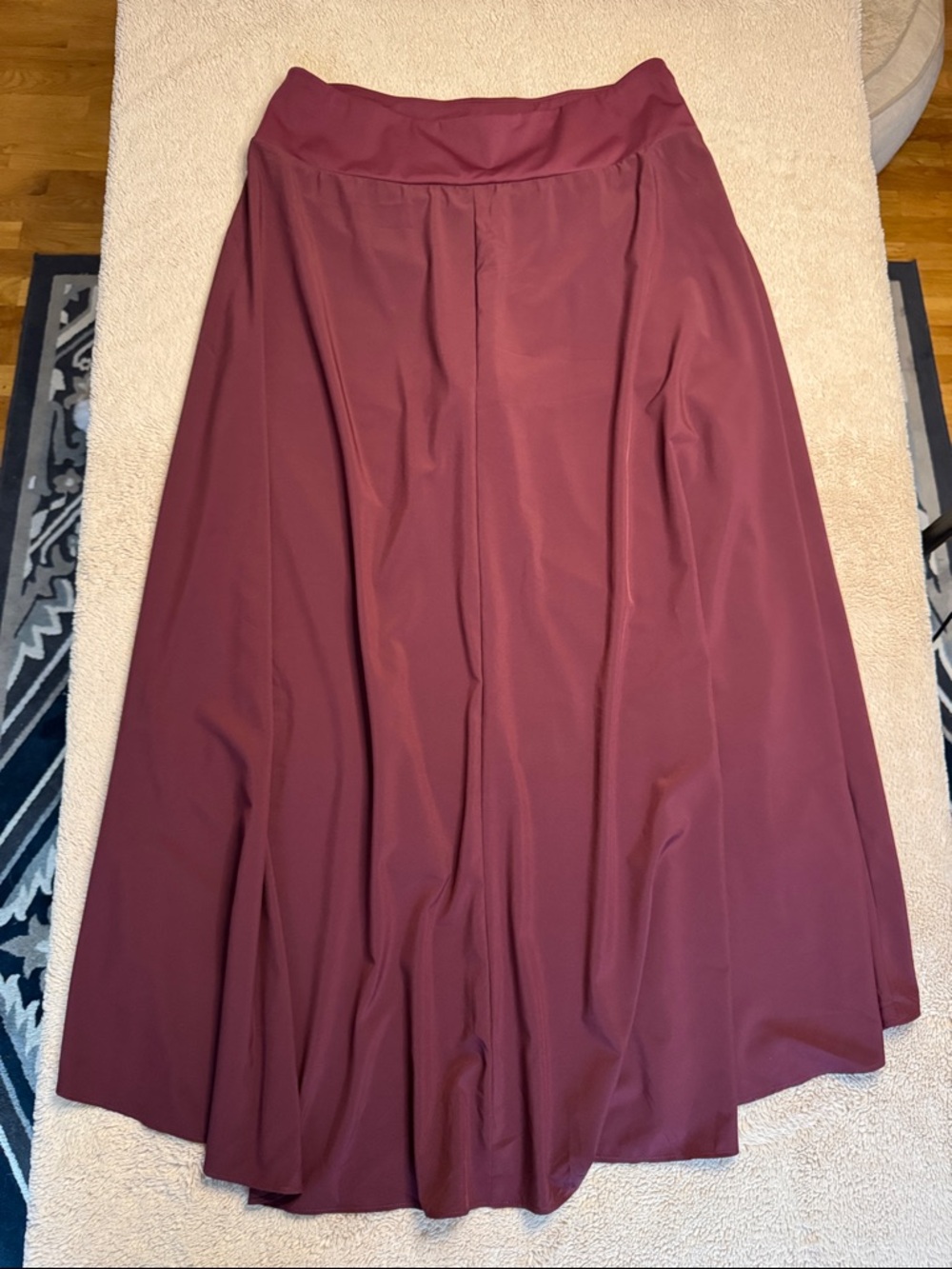 Halara Breezeful High Waisted High Low Skirt sz XL Wine Red Purple Burgundy - Picture 8 of 9
